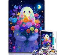 Puzzles pour Adultes et Adolescents, 1 000 pièces, Fleurs des Morts, Jouet éducatif Anti-Stress, idéal comme Cadeau pour Toute la Famille, 38x26cm