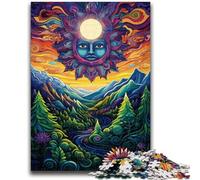 Puzzles pour Adultes et Adolescents, 1 000 pièces, forêt psychédélique, Jeux d'activités familiales stimulants, Jouet à Faire soi-même pour décoration Murale de la Maison, Cadeaux (75x50cm)