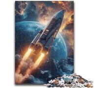 Puzzles pour Adultes et Adolescents, 1 000 pièces, fusée, Jouets éducatifs, Jeux familiaux, renforce l'amour Entre Couples, 38x26cm