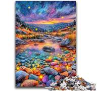 Puzzles pour Adultes et Adolescents, 1 000 pièces, Galets colorés, pour Les Plus de 14 Ans Cadeaux intéressants pour la réduction du Stress, pour Les Amis et la Famille, 26x38cm