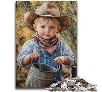 Puzzles pour Adultes et Adolescents, 1 000 pièces, Jeu éducatif pour Anniversaire et Noël, Motif Cowboy, pour Les 14 Ans et Plus, 26x38cm