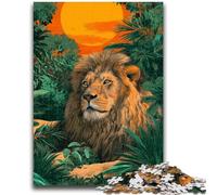 Puzzles pour Adultes et Adolescents, 1 000 pièces, Lions d'Afrique, Jeu éducatif Stimulant pour Toute la Famille, pour Anniversaire et Noël, 50x75cm