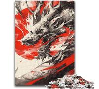 Puzzles pour Adultes et Adolescents, 1 000 pièces, Motif Dragon Aquarelle, pour stimuler Le Cerveau, Jouets addictifs pour cultiver la Patience, adaptés aux Couples, 26x38cm