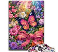 Puzzles pour Adultes et Adolescents, 1 000 pièces, Motif Fleurs et Papillons, Jeux éducatifs, décoration d'intérieur, Cadeau d'anniversaire, décoration Murale, 26x38cm