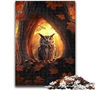 Puzzles pour Adultes et Adolescents, 1 000 pièces, Motif Hibou et Fleurs, pour stimuler Le Cerveau, Jouets addictifs pour cultiver la Patience, décoration Murale, 26x38cm