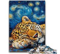 Puzzles pour Adultes et Adolescents, 1 000 pièces, Motif léopard, Ciel Nocturne, Jouet éducatif et décompressant, idéal comme Cadeau, 26x38cm