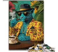 Puzzles pour Adultes et Adolescents, 1 000 pièces, Motif léopard Tendance, pour entraîner Votre Cerveau et Vos Mains Cadeau d'anniversaire Unique pour Les 14 Ans et Plus, 50x75cm