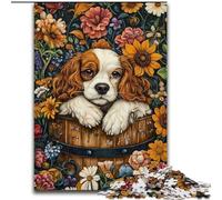 Puzzles pour Adultes et Adolescents, 1 000 pièces, Motif Tournesol, Cocker Spaniel, Aide Le Cerveau à exercer, Jouets addictifs pour cultiver la Patience, décoration Parfaite, 38x26cm
