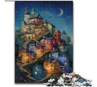 Puzzles pour Adultes et Adolescents, 1 000 pièces, Paysage Urbain fantaisiste, pour Jeu éducatif, défi, Cadeau d'anniversaire, décoration Murale, 38x26cm