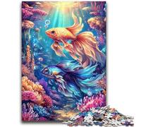 Puzzles pour Adultes et Adolescents, 1 000 pièces, Poisson Rouge, Jeu éducatif, Jouet, décoration Murale, Cadeaux Uniques pour Anniversaire et Noël, 38x26cm