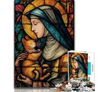 Puzzles pour Adultes et Adolescents, 1 000 pièces, Portrait de Marie la Mère, Aide Le Cerveau à exercer des Jouets addictifs pour cultiver la Patience, décoration Parfaite 50x75cm