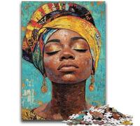 Puzzles pour Adultes et Adolescents, 1 000 pièces, Puzzle Femme Africaine, Aide Le Cerveau à exercer, Jouets addictifs pour cultiver la Patience, Convient aux Couples, 50x75cm