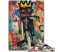 Puzzles pour Adultes et Adolescents, 1 000 pièces, Style Basquiat, tête de Mort, Jouets éducatifs, Jeux en Famille, pour renforcer l'amour Entre Couples, 50x75cm