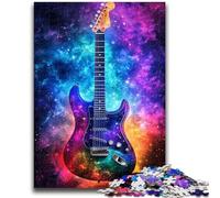 Puzzles pour Adultes et Adolescents, 1 000 pièces, thème Guitare Galaxie, Jouets éducatifs pour la Famille, pour renforcer l'amour Entre Couples, 38x26cm