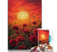 Puzzles pour Adultes et Adolescents, 1 000 pièces, Tournesols au Coucher du Soleil, Jeu Stimulant, idéal comme Cadeau pour Toute la Famille, 38x26cm