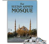 Puzzles pour Adultes et Adolescents, 1 000 pièces, Visite de la mosquée Sultan Ahmed, Jeu éducatif, défi, Jouet pour améliorer la mémoire, pour Les 14 Ans, 50x75cm