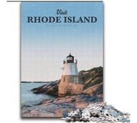 Puzzles pour Adultes et Adolescents, 1 000 pièces, Visitez Rhode Island, Jeu éducatif, défi, Jouet pour améliorer la mémoire, pour Les 14 Ans, 75x100cm
