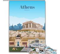 Puzzles pour Adultes et Adolescents, 1 000 pièces, Voyage à Athènes, Jeu éducatif, défi, Jouet pour améliorer la mémoire, pour Les 14 Ans, 26x38cm