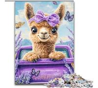 Puzzles pour Adultes et Adolescents, 1000 pièces, Alpaga Lavande, Jouet éléphant, Jeu intellectuel, Cadeau d'anniversaire, décoration Murale pour Les 14 Ans et Plus (Taille 26x38cm)