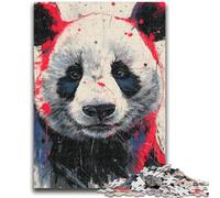 Puzzles pour Adultes et Adolescents 1000 pièces Aquarelle Panda Anti-Stress Défi Difficile À Offrir en Cadeau à Toute la Famille 26x38cm