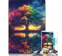 Puzzles pour Adultes et Adolescents 1000 pièces Arbre de Vie, Jeu Familial Anti-Stress, défi Difficile, renforce l'amour Entre Couples (75x50cm)