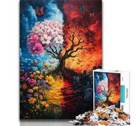 Puzzles pour Adultes et Adolescents 1000 pièces Arbre Yin Yang, Jouets éducatifs, Jeux Anti-Stress, Collection d'artistes, Beaux-Arts (75x50cm)