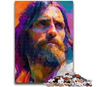 Puzzles pour Adultes et Adolescents 1000 pièces Art de Jésus Jouet éducatif Anti-Stress Interaction Parent-Enfant pour et 14 Ans 50x75cm