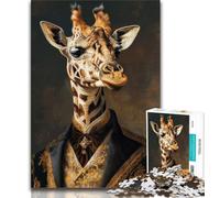Puzzles pour Adultes et Adolescents 1000 pièces Art Girafe, Jouet éducatif Anti-Stress, idéal comme Cadeau pour Toute la Famille (38x26cm)