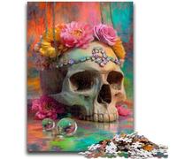 Puzzles pour Adultes et Adolescents 1000 pièces Art Squelette pour Les 14 Ans et Plus Jouet éducatif intellectuel décompressant Excellent Cadeau 38x26cm