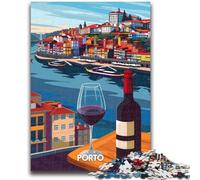 Puzzles pour Adultes et Adolescents, 1000 pièces, avec Vue sur Les vins de Porto, Jeux éducatifs et Anti-Stress, avec Père Noël, 1000 pièces (26x38cm)