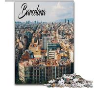 Puzzles pour Adultes et Adolescents 1000 pièces Barcelone, pour et à partir de 14 Ans Jouets éducatifs et éducatifs Jeux de Famille Cadeau d'anniversaire 50x75cm