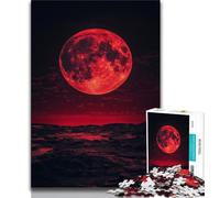 Puzzles pour Adultes et Adolescents 1000 pièces Blood Moon, Jeux familiaux Amusants, idéal comme Cadeau pour Toute la Famille à partir de 14 Ans 38x26cm