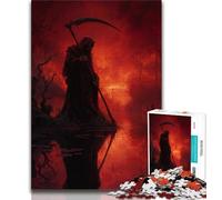Puzzles pour Adultes et Adolescents 1000 pièces Blood Moon Reaper, Jeu Familial Anti-Stress, défi Difficile, renforce l'amour Entre Couples (75x50cm)