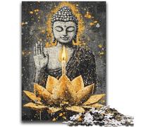 Puzzles pour Adultes et Adolescents 1000 pièces Bouddha Art Relax Games Jeu éducatif pour Anniversaire, Noël pour et jusqu'à 14 Ans 50x75cm