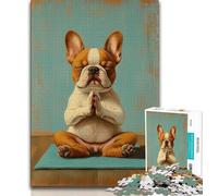 Puzzles pour Adultes et Adolescents 1000 pièces Bulldog Skateboard, Jouet éducatif et décompressant pour Anniversaire, Noël, à partir de 14 Ans, 38x26cm