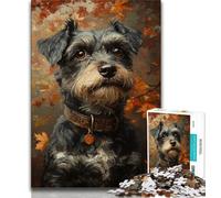 Puzzles pour Adultes et Adolescents 1000 pièces Caniche d'automne, Jeux éducatifs, Chaque pièce est Unique - Jeu Familial Stimulant et Amusant adapté aux Enfants de 14 Ans et Plus 38x26cm