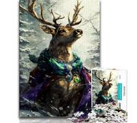 Puzzles pour Adultes et Adolescents, 1000 pièces, Cerf Magique, Aide Le Cerveau à exercer, Jouets addictifs pour cultiver la Patience, décoration Parfaite (38x26cm)