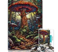 Puzzles pour Adultes et Adolescents 1000 pièces Champignons fantastiques mystiques Puzzle 1000 pièces Jouet éducatif Anti-Stress Cadeaux pour Amis et Famille 75x50cm