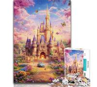 Puzzles pour Adultes et Adolescents 1000 pièces Château, Jouets éducatifs, Jeux Anti-Stress, décoration d'intérieur Unique et Cadeaux (75x50cm)