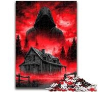 Puzzles pour Adultes et Adolescents 1000 pièces Château Sombre Amusement en Famille Idéal comme Cadeau pour Toute la Famille à partir de 14 Ans 50x75cm