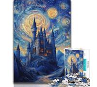 Puzzles pour Adultes et Adolescents 1000 pièces Château sous Les étoiles, Aide Le Cerveau à exercer des Jouets addictifs pour cultiver la Patience Collection d'artistes, Beaux-Arts (75x50cm)