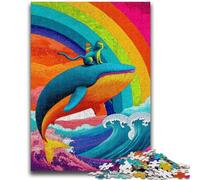 Puzzles pour Adultes et Adolescents 1000 pièces Chats et Baleines Jeux de détente Jeu éducatif pour Anniversaire, Noël pour et 14 Ans et Plus 26x38cm