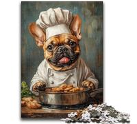 Puzzles pour Adultes et Adolescents 1000 pièces Chef Bulldog Relax Games Jeu éducatif pour Anniversaire, Noël pour et jusqu'à 14 Ans 26x38cm