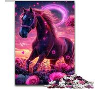 Puzzles pour Adultes et Adolescents 1000 pièces Cheval Rose, Jouet éléphant Jeu intellectuel Cadeau d'anniversaire, Cadeaux, décoration Murale pour 14 Ans et Plus (Taille 50x75cm)