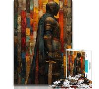 Puzzles pour Adultes et Adolescents 1000 pièces Chevaliers médiévaux Puzzle pour Adolescents, idéal comme Cadeau pour Toute la Famille Convient aux Enfants de 14 Ans et Plus (Taille 75x50cm)