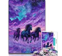 Puzzles pour Adultes et Adolescents 1000 pièces Chevaux au Galop, Jouets éducatifs, Jeux Anti-Stress, décoration d'intérieur Unique et Cadeaux (75x50cm)
