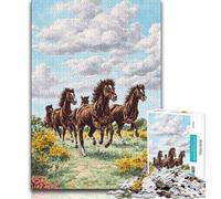 Puzzles pour Adultes et Adolescents, 1000 pièces, Chevaux de rêve, Un défi à relever, mais Amusant et Humoristique, idéal pour Un Anniversaire ou Un Cadeau Unique (38x26cm)