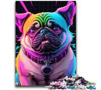 Puzzles pour Adultes et Adolescents 1000 pièces Chien Mignon Style rétro Anti-Stress Défi Difficile À Offrir en Cadeau à Toute la Famille 50x75cm