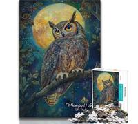 Puzzles pour Adultes et Adolescents 1000 pièces Chouette Fantastique, Jouets éducatifs et éducatifs pour la Famille, Cadeaux pour Amis et Famille à partir de 14 Ans 38x26cm