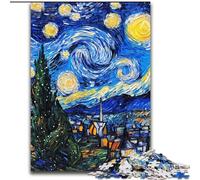 Puzzles pour Adultes et Adolescents 1000 pièces Ciel Nocturne Peinture à l'huile Jouet éducatif intellectuel décompressant Cadeaux du Père Noël Secret 50x75cm